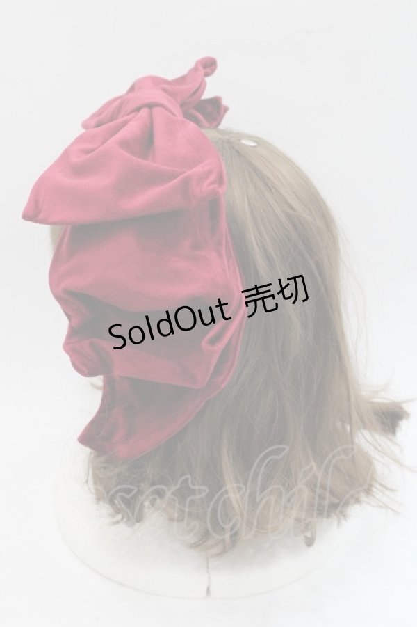 画像3: Hoshibako Works / お人形風ラッピングリボンカチューシャ  ボルドー I-25-11-07-125-LO-AC-SA-ZI (3)