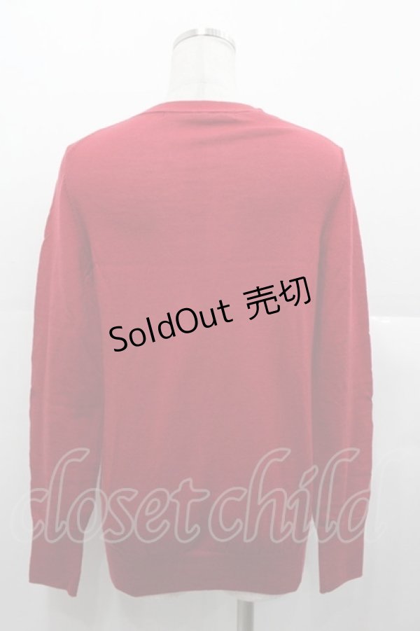 画像2: Jane Marple Dans Le Salon / エンブレムボタンロングカーディガン  赤Ｘゴールド I-25-11-07-014-JM-TO-SA-ZI (2)