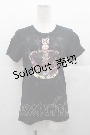 画像: Jane Marple Dans Le Salon / クラウンTシャツ  黒 I-25-11-07-018-JM-TO-SA-ZI