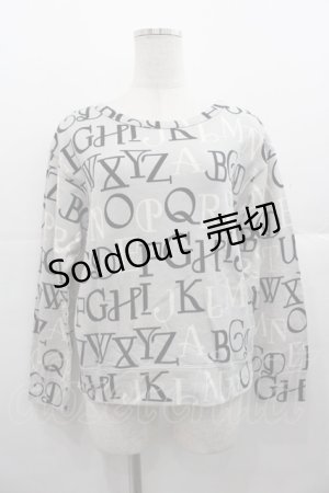 画像: Jane Marple / アルファベットロゴトレーナー  グレー I-25-11-07-022-JM-TO-SA-ZI