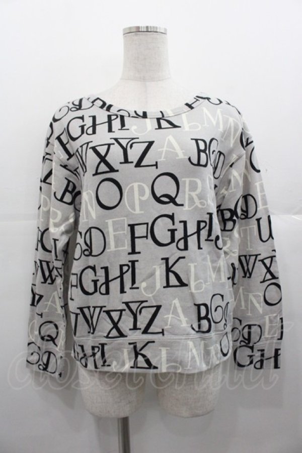 画像1: Jane Marple / アルファベットロゴトレーナー  グレー I-25-11-07-022-JM-TO-SA-ZI (1)