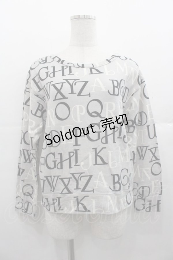 画像1: Jane Marple / アルファベットロゴトレーナー  グレー I-25-11-07-022-JM-TO-SA-ZI (1)