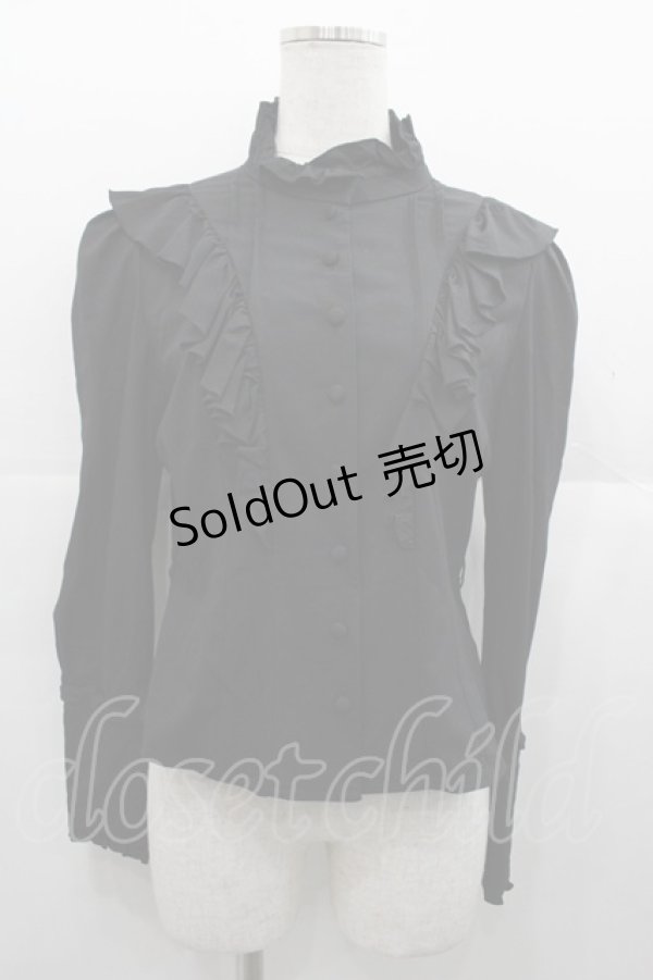 画像1: Sheglit / "Victorian"フリルブラウス  黒 I-25-11-07-024-EL-BL-SA-ZI (1)