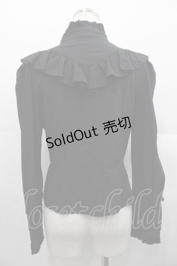 画像2: Sheglit / "Victorian"フリルブラウス  黒 I-25-11-07-024-EL-BL-SA-ZI (2)