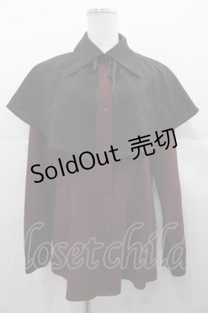 画像: MIHO MATSUDA / ブラウス・アクラ  ボルドーＸ黒 I-25-11-07-025-GO-BL-SA-ZI