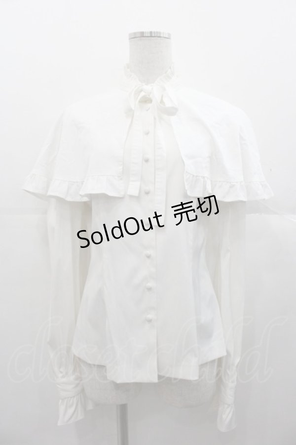 画像1: Sheglit / Beatrixケープブラウス  白 I-25-11-07-026-EL-BL-SA-ZI (1)