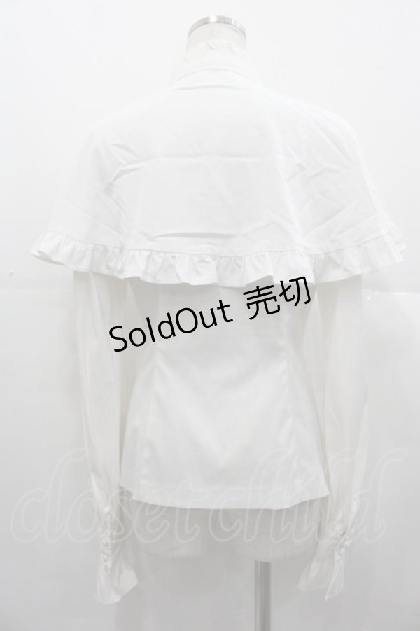 画像2: Sheglit / Beatrixケープブラウス  白 I-25-11-07-026-EL-BL-SA-ZI (2)