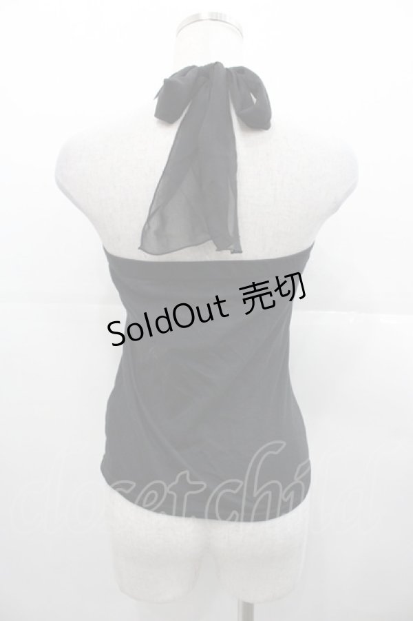 画像2: BPN / 蝶編み下げラメプリントベアトップス  黒Ｘ紫 I-25-11-07-028-GO-TO-SA-ZI (2)