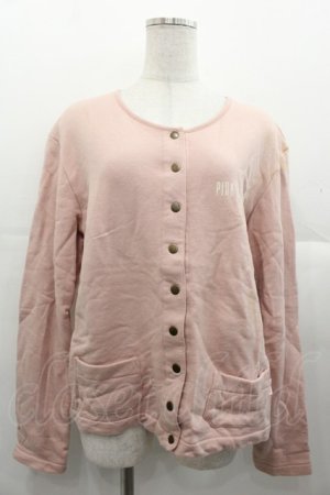 画像: PINK HOUSE / オーバーオールくまさん刺繍ゼッケンカーディガン L ピンク I-25-11-07-034-LO-TO-SA-ZI