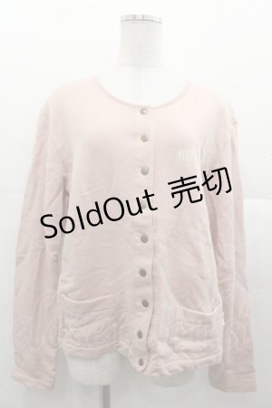 画像: PINK HOUSE / オーバーオールくまさん刺繍ゼッケンカーディガン L ピンク I-25-11-07-034-LO-TO-SA-ZI