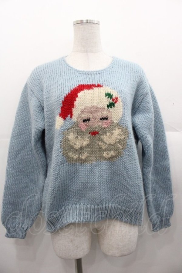 画像1: PINK HOUSE / さんたさんニットセーター  サックス I-25-11-07-035-LO-TO-SA-ZI (1)