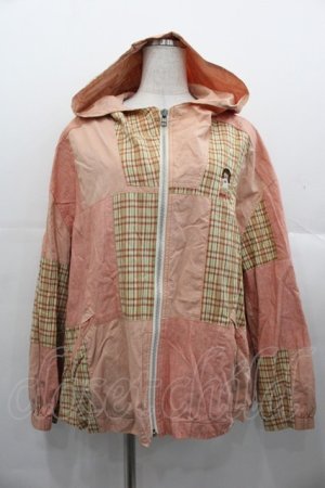 画像: NATURE TRAIL / チェックパッチワークフードブルゾン  ピンク I-25-11-07-036-LO-TO-SA-ZI