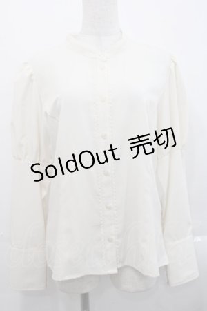 画像: Kurumi Collaboration / KRデシンジゴスリブラウス LL アイボリー I-25-11-12-005-LO-BL-SA-ZI