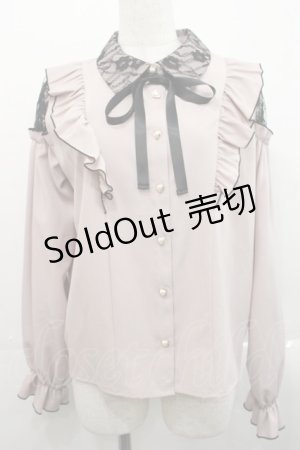 画像: Lovely Tency / TT*リボンタイツキレースブラウス M 淡桃 I-25-11-12-006-LO-BL-SA-ZI