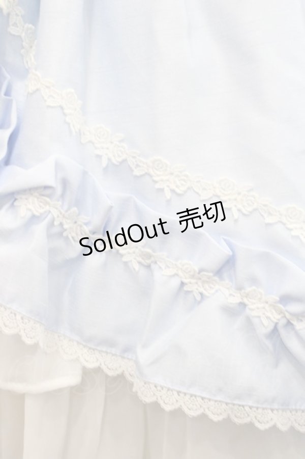 画像5: ALICE and the PIRATES / ギャザーシフォンジャンパースカート  サックスＸ白 I-25-11-12-033-PA-OP-SA-ZI (5)