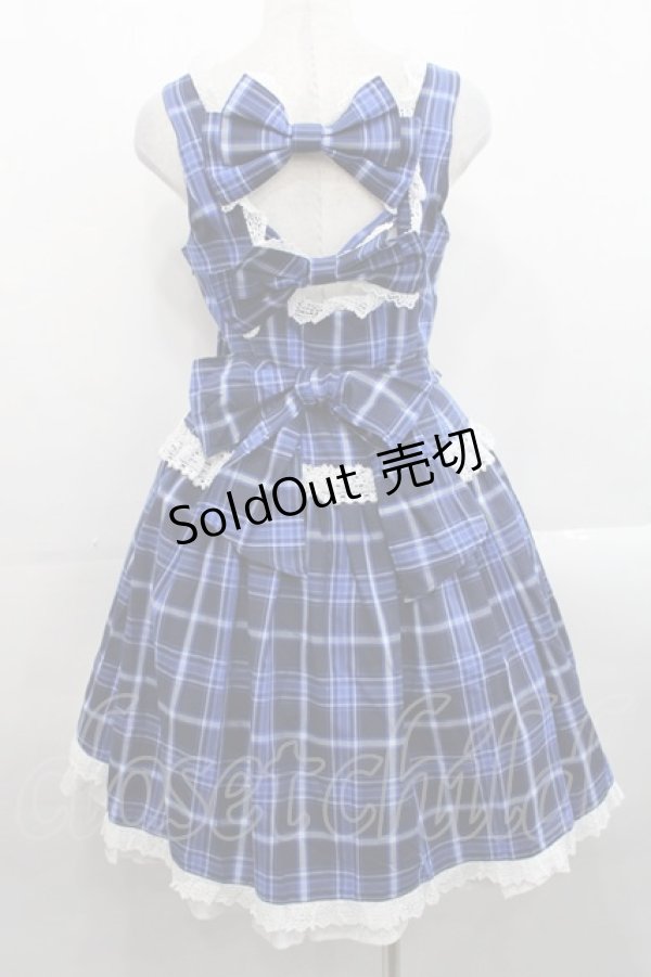 画像2: ALICE and the PIRATES / A/Pタータンチェック柄ジャンパースカート  青 I-25-11-12-034-PA-OP-SA-ZI (2)