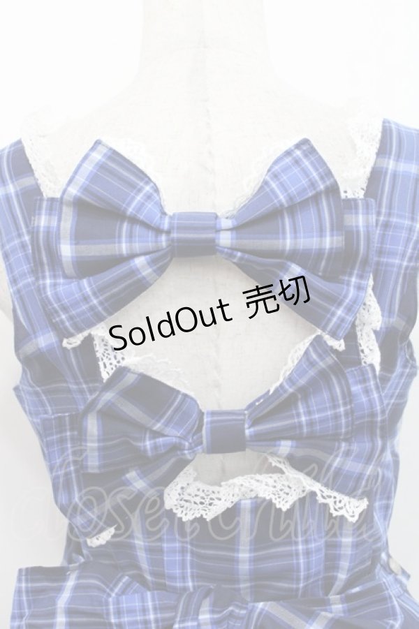 画像3: ALICE and the PIRATES / A/Pタータンチェック柄ジャンパースカート  青 I-25-11-12-034-PA-OP-SA-ZI (3)