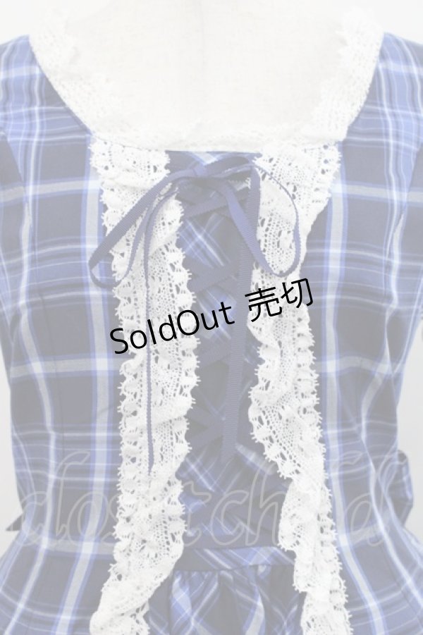 画像4: ALICE and the PIRATES / A/Pタータンチェック柄ジャンパースカート  青 I-25-11-12-034-PA-OP-SA-ZI (4)