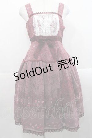 画像: ALICE and the PIRATES / 薔薇の葬列〜宵闇に咲くアリア〜柄ジャンパースカートI  エンジ I-25-11-12-035-PA-OP-SA-ZI