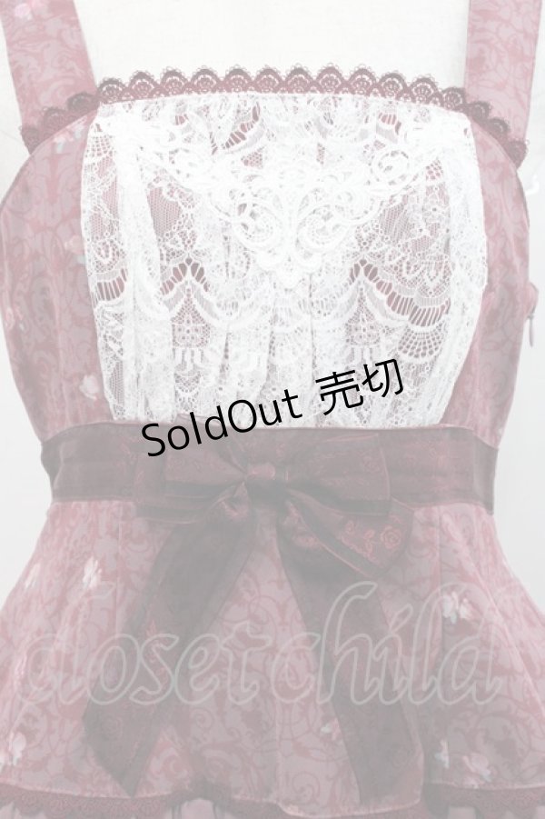 画像3: ALICE and the PIRATES / 薔薇の葬列〜宵闇に咲くアリア〜柄ジャンパースカートI  エンジ I-25-11-12-035-PA-OP-SA-ZI (3)