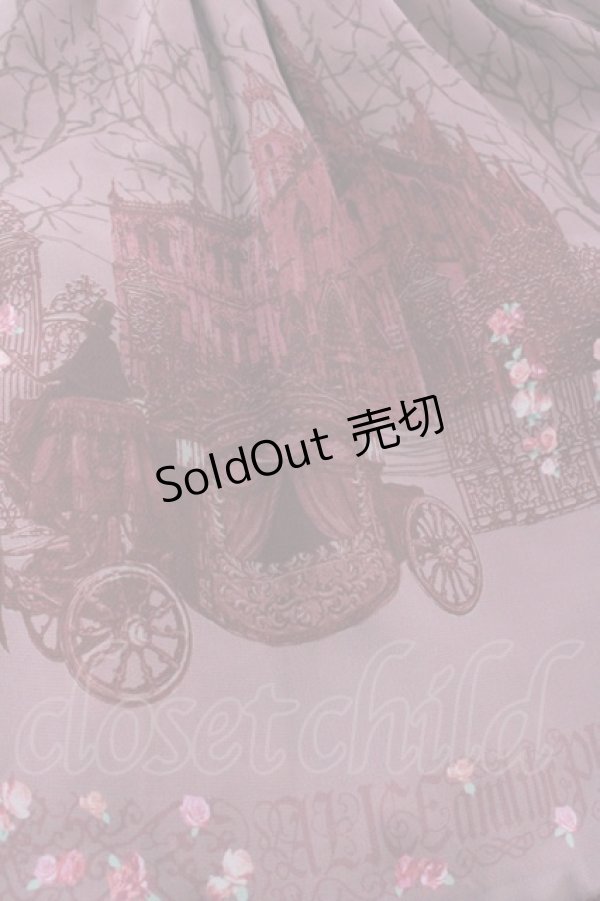 画像4: ALICE and the PIRATES / 薔薇の葬列〜宵闇に咲くアリア〜柄ジャンパースカートI  エンジ I-25-11-12-035-PA-OP-SA-ZI (4)