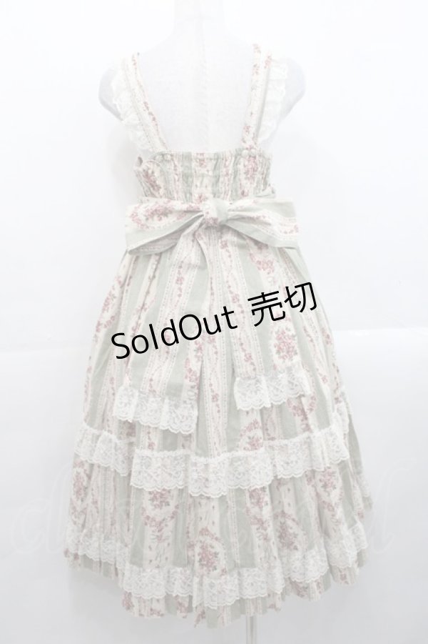 画像2: metamorphose / アンティークブーケミディアムジャンパースカート 1 グリーン I-25-11-12-039-ME-OP-SA-ZI (2)