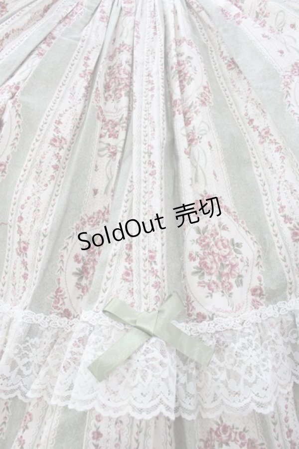 画像4: metamorphose / アンティークブーケミディアムジャンパースカート 1 グリーン I-25-11-12-039-ME-OP-SA-ZI (4)