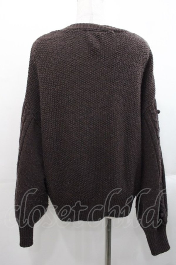画像2: Maison de FLEUR Petite Robe canone / ニットカーディガン  ブラウン I-25-11-12-007-EL-TO-SA-ZI (2)