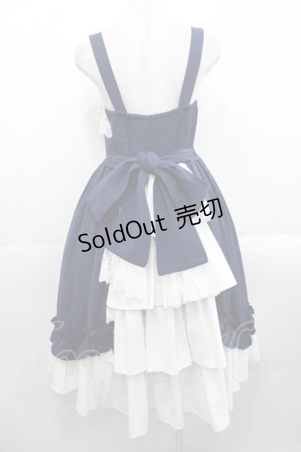 画像2: Chalmiere / 不思議の国のジャンパースカート  ネイビー I-25-11-12-043-LO-OP-SA-ZI (2)