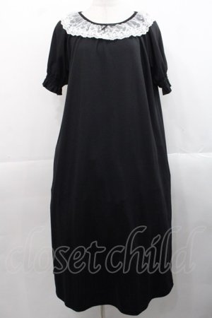 画像: m petit by misako / AOKエリツキギャザーワンピース M 中黒 I-25-11-12-046-LO-OP-SA-ZI