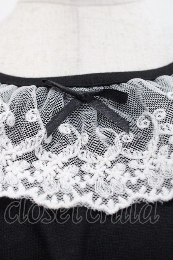 画像3: m petit by misako / AOKエリツキギャザーワンピース M 中黒 I-25-11-12-046-LO-OP-SA-ZI (3)