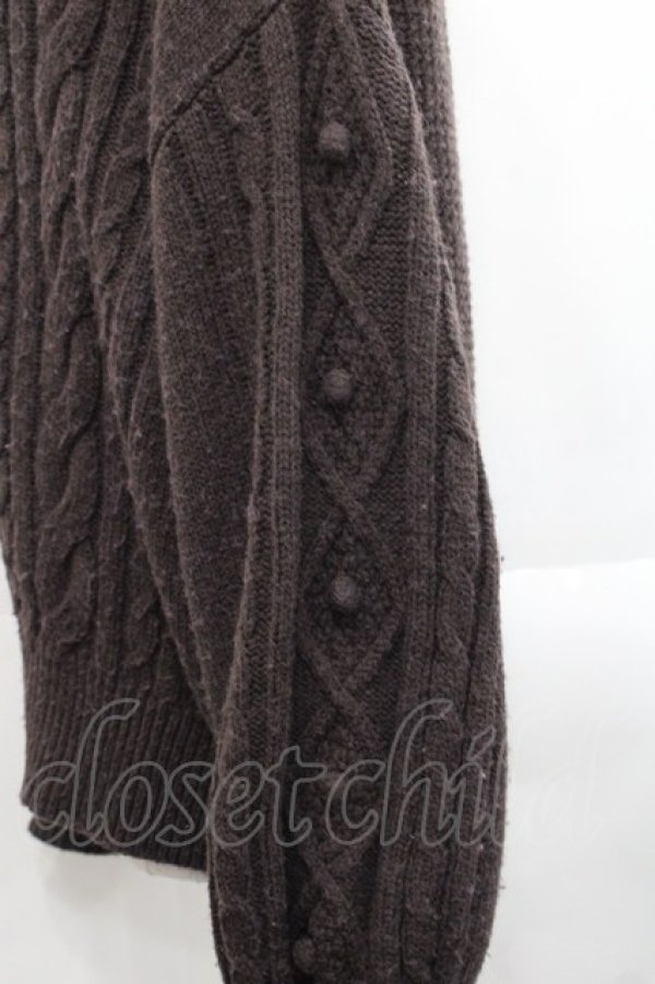 画像4: Maison de FLEUR Petite Robe canone / ニットカーディガン  ブラウン I-25-11-12-007-EL-TO-SA-ZI (4)