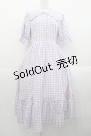 画像: m petit by misako / TT*Mギンガムチェック半袖ワンピース M ラベンダー I-25-11-12-050-LO-OP-SA-ZI