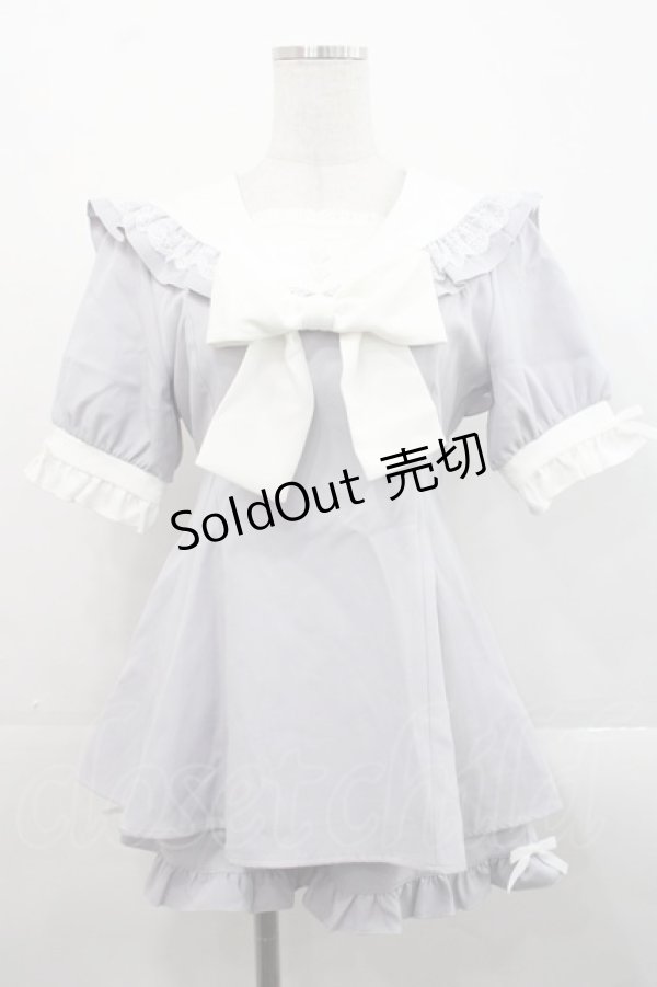 画像1: DearMyLove / セーラーレースリボンセットアップ M ラベンダー I-25-11-12-056-EL-JA-SA-ZI (1)