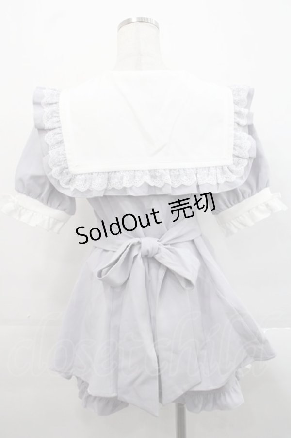 画像2: DearMyLove / セーラーレースリボンセットアップ M ラベンダー I-25-11-12-056-EL-JA-SA-ZI (2)