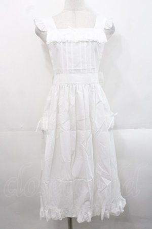 画像: Moi-meme-Moitie / Gardeniaピンタックエプロン  白 I-25-11-12-061-MO-OP-SA-ZI
