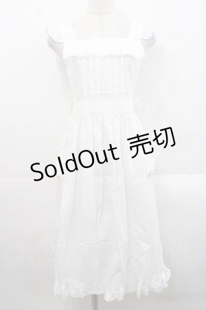 画像: Moi-meme-Moitie / Gardeniaピンタックエプロン  白 I-25-11-12-061-MO-OP-SA-ZI