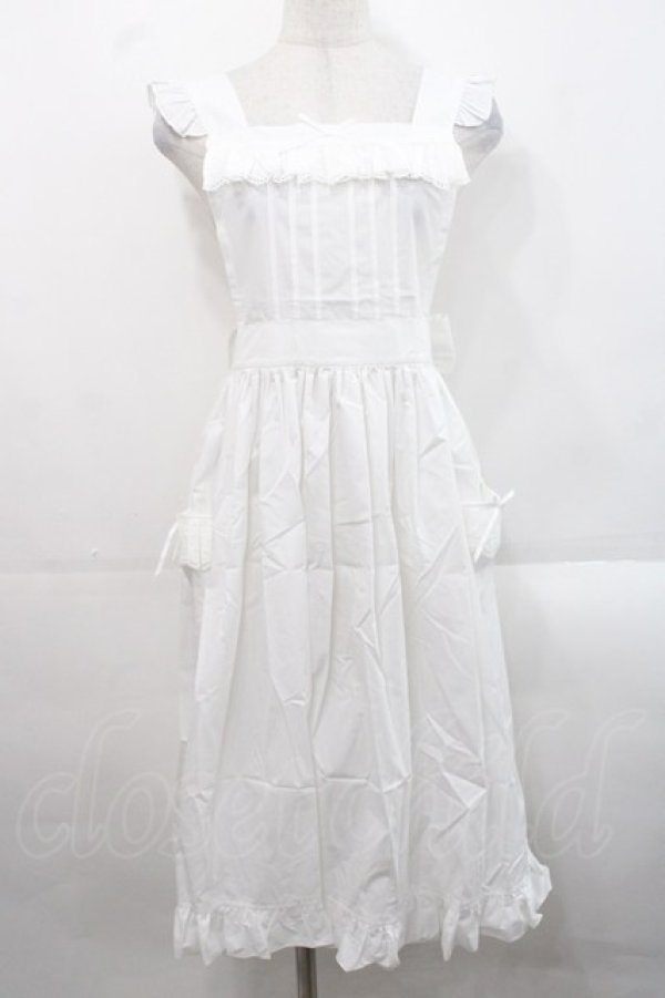 画像1: Moi-meme-Moitie / Gardeniaピンタックエプロン  白 I-25-11-12-061-MO-OP-SA-ZI (1)