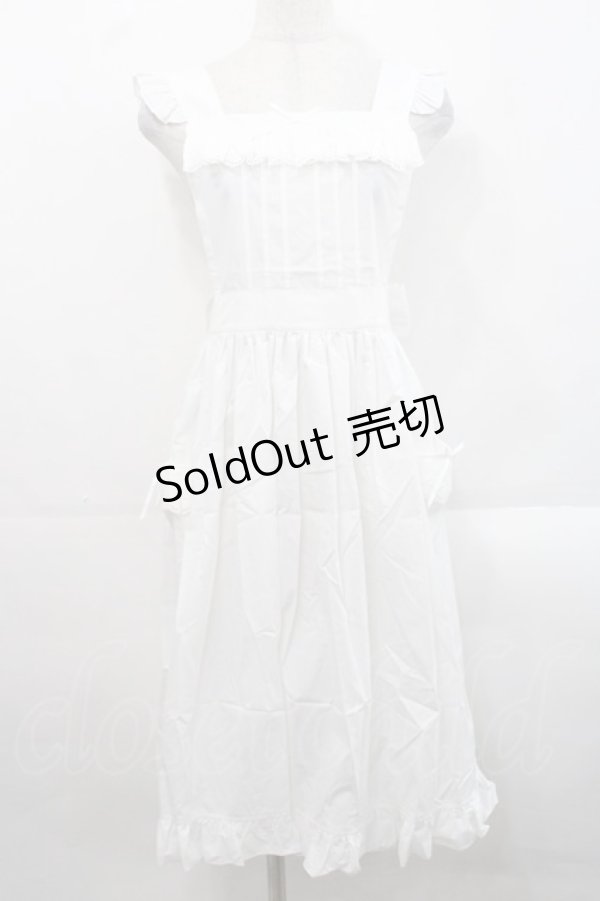 画像1: Moi-meme-Moitie / Gardeniaピンタックエプロン  白 I-25-11-12-061-MO-OP-SA-ZI (1)