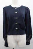 画像1: Cherirulu Chocola / リボンボタンカーディガン L ネイビー I-25-11-12-008-LO-TO-SA-ZI (1)