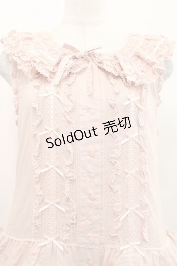 画像3: PINK HOUSE / ハートワッペンパッチワーク使いローンワンピース  ピンク I-25-11-12-063-LO-OP-SA-ZI (3)