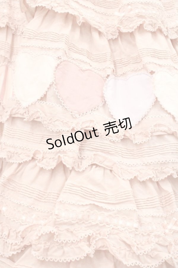 画像4: PINK HOUSE / ハートワッペンパッチワーク使いローンワンピース  ピンク I-25-11-12-063-LO-OP-SA-ZI (4)