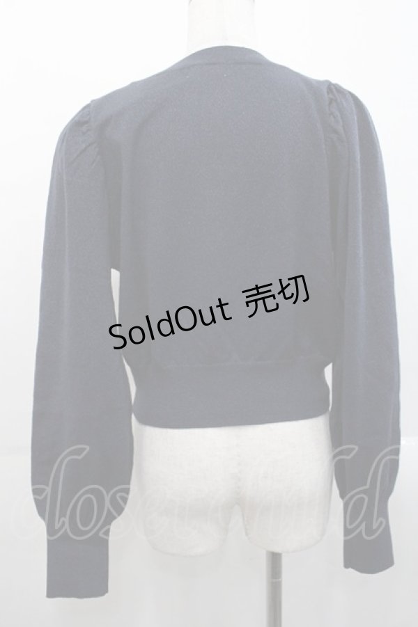 画像2: Cherirulu Chocola / リボンボタンカーディガン L ネイビー I-25-11-12-008-LO-TO-SA-ZI (2)