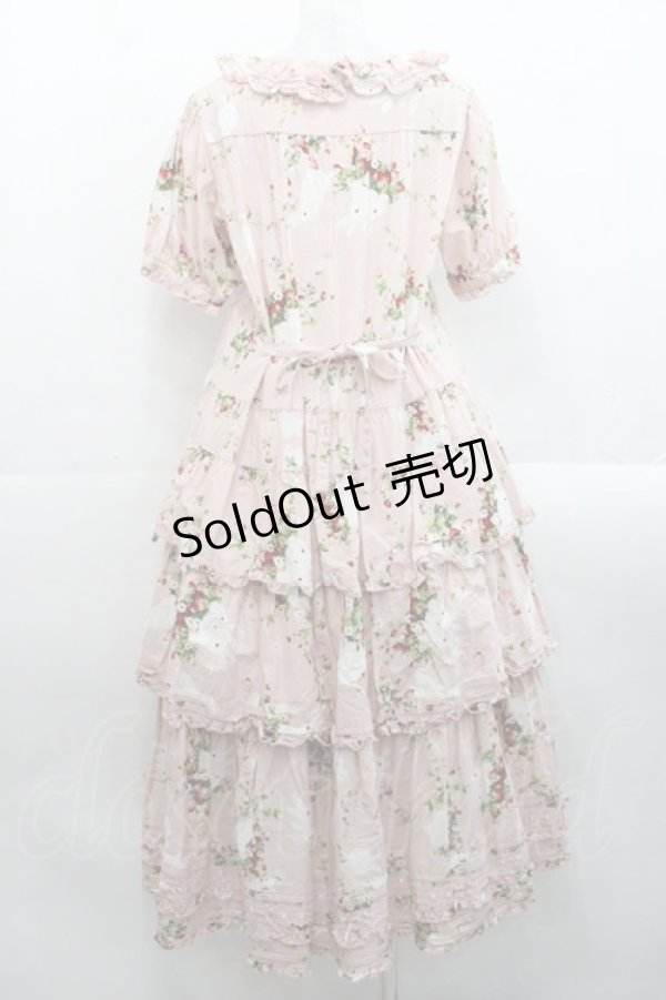 画像2: PINK HOUSE / 野いちごの森ティアードワンピース  ピンク I-25-11-12-064-LO-OP-SA-ZI (2)