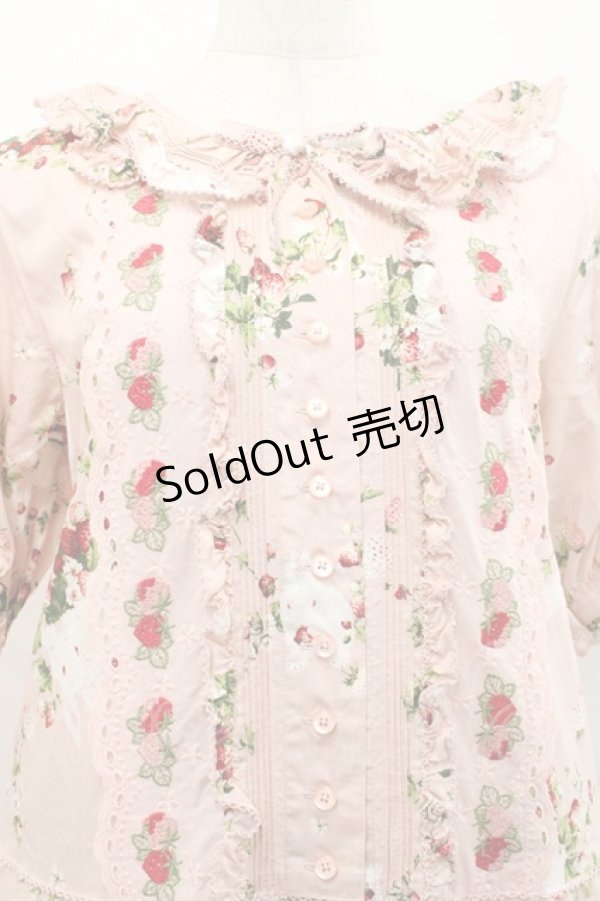 画像3: PINK HOUSE / 野いちごの森ティアードワンピース  ピンク I-25-11-12-064-LO-OP-SA-ZI (3)