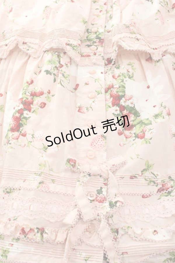 画像4: PINK HOUSE / 野いちごの森ティアードワンピース  ピンク I-25-11-12-064-LO-OP-SA-ZI (4)