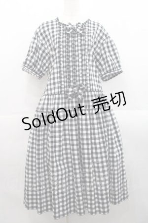 画像: PINK HOUSE / チェックワッシャーワンピース  黒Ｘ白 I-25-11-12-065-LO-OP-SA-ZI