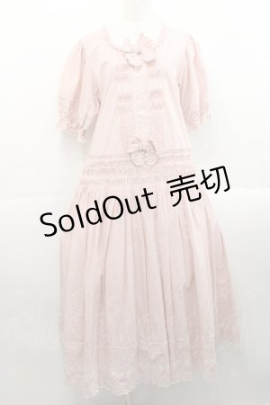 画像: PINK HOUSE / ギンガムレースワンピース  ピンク I-25-11-12-066-LO-OP-SA-ZI