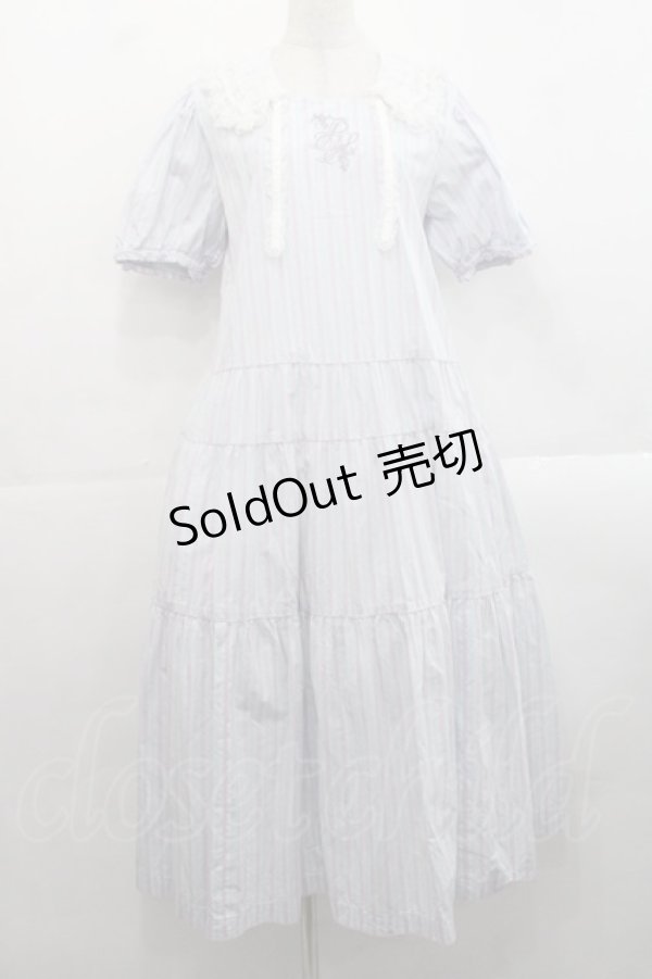 画像1: PINK HOUSE / オリジナルマルチストライプワンピース  ラベンダー×サックス I-25-11-12-067-LO-OP-SA-ZI (1)