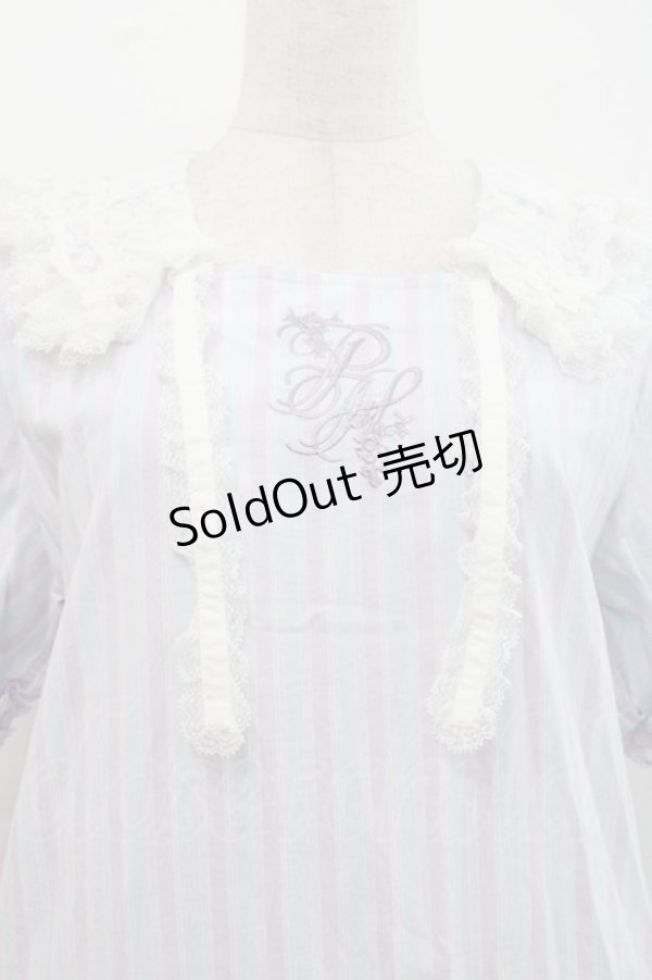 画像3: PINK HOUSE / オリジナルマルチストライプワンピース  ラベンダー×サックス I-25-11-12-067-LO-OP-SA-ZI (3)